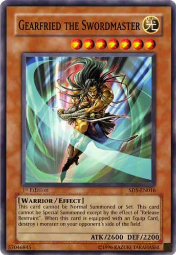 Gearfried the Swordmaster (SD5-EN016), Structure Deck: Warrior's Triumph — Yu-Gi-Oh! card price
