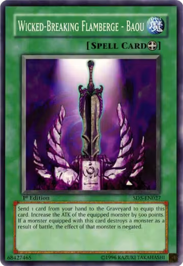 Wicked-Breaking Flamberge - Baou (SD5-EN027), Structure Deck: Warrior's Triumph — Yu-Gi-Oh! card price