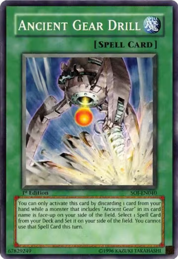 Ancient Gear Drill (SOI-EN040), Shadow of Infinity — Yu-Gi-Oh! card price