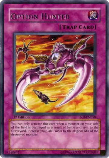 Option Hunter (SOI-EN058), Shadow of Infinity — Yu-Gi-Oh! card price