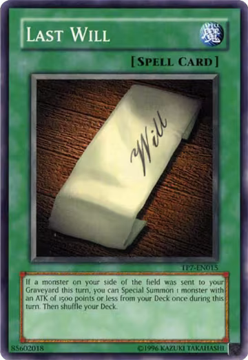 Last Will (TP7-EN015), Tournament Pack 7 — Yu-Gi-Oh! card price