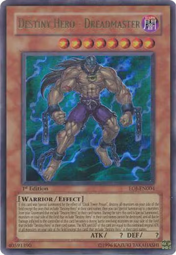 Destiny Hero - Dreadmaster (EOJ-EN004), Enemy of Justice — Yu-Gi-Oh! card price