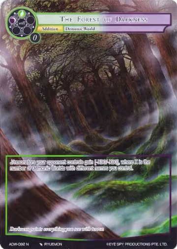 The Forest of Darkness (Full Art) (ADW-092), Assault into the Demonic World — Force of Will card price