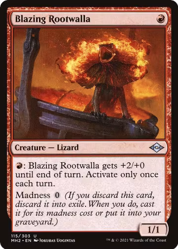 Blazing Rootwalla (115), Modern Horizons 2 — Magic card price