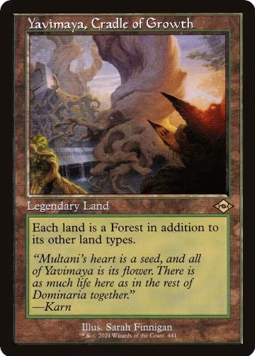 Yavimaya, Cradle of Growth (Retro Frame) (441), Modern Horizons 2 — Magic card price