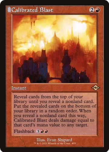 Calibrated Blast (Retro Frame) (405), Modern Horizons 2 — Magic card price