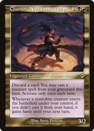 Chainer, Nightmare Adept (Retro Frame) (419), Modern Horizons 2 — Magic card price