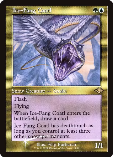 Ice-Fang Coatl (Retro Frame) (27), Modern Horizons — Magic card price