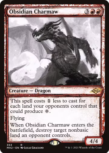 Obsidian Charmaw (Showcase) (353), Modern Horizons 2 — Magic card price