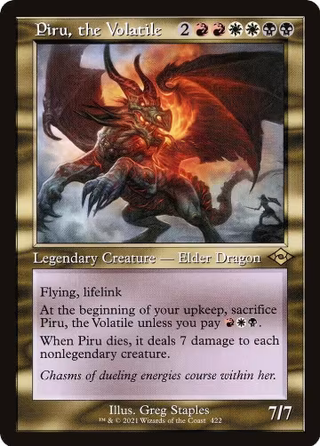 Piru, the Volatile (Retro Frame) (422), Modern Horizons 2 — Magic card price