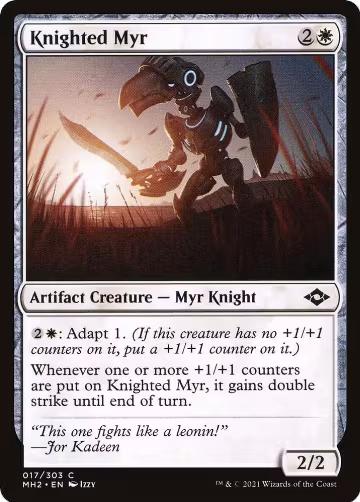 Knighted Myr (17), Modern Horizons 2 — Magic card price