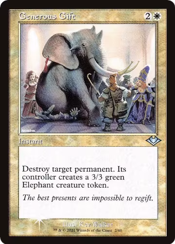 Generous Gift (Retro Frame) (2), Modern Horizons — Magic card price