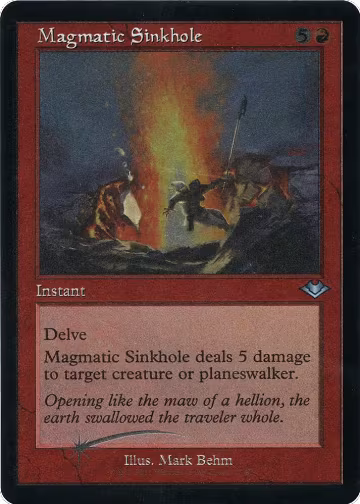Magmatic Sinkhole (Retro Frame) (Foil Etched) (17), Modern Horizons — Magic card price