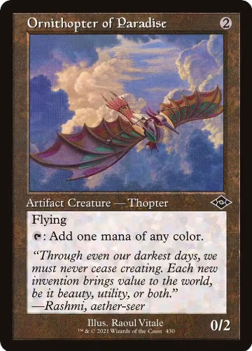 Ornithopter of Paradise (Retro Frame) (430), Modern Horizons 2 — Magic card price