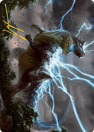 Thrasta, Tempest's Roar Art Card (41/81) (Gold-Stamped Signature) (41), Art Series: Modern Horizons 2 — Magic card price