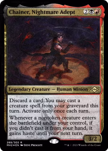 Chainer, Nightmare Adept (Foil Etched) (289), Modern Horizons 2 — Magic card price