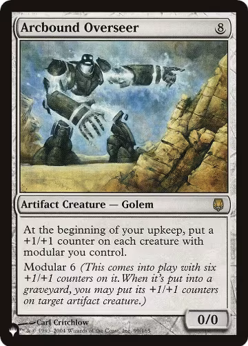 Arcbound Overseer (99/165), The List Reprints — Magic card price
