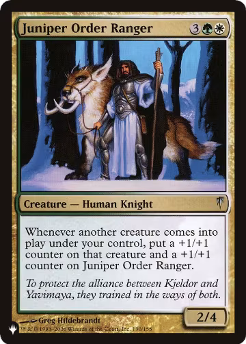 Juniper Order Ranger (130/155), The List Reprints — Magic card price