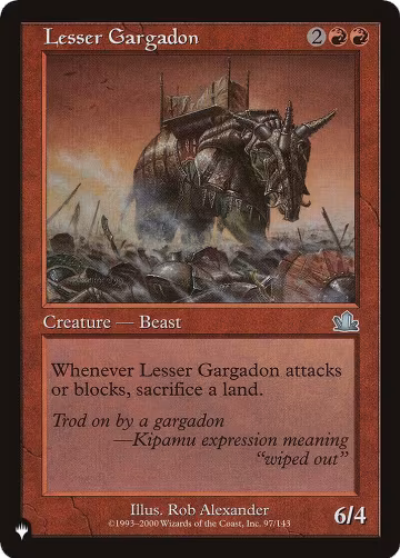 Lesser Gargadon (97/143), The List Reprints — Magic card price