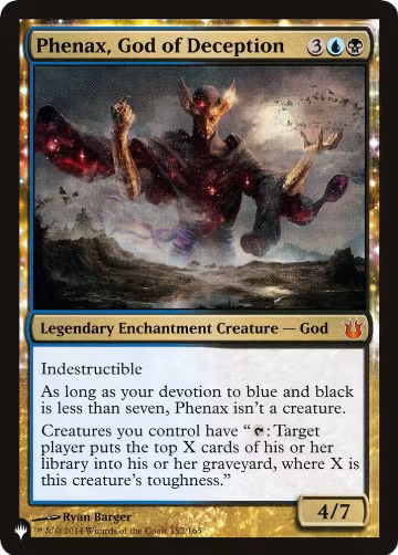 Phenax, God of Deception (152/165), The List Reprints — Magic card price