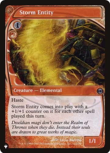 Storm Entity (122/180), The List Reprints — Magic card price
