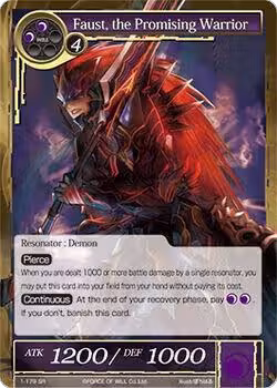 Faust, the Promising Warrior (1-179), The Dawn of Valhalla — Force of Will card price