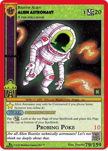 Alien Astronaut (79), Cryptid Nation: Kickstarter Edition — MetaZoo card price