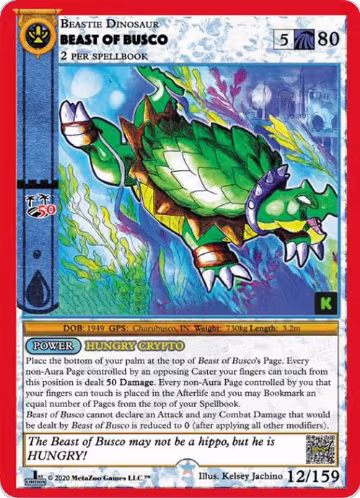 Beast Of Busco (12), Cryptid Nation: Kickstarter Edition — MetaZoo card price