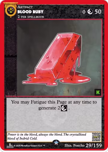 Blood Ruby (29), Cryptid Nation: Kickstarter Edition — MetaZoo card price