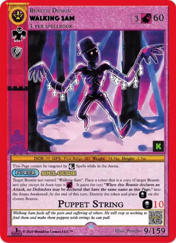 Walking Sam (9), Cryptid Nation: Kickstarter Edition — MetaZoo card price