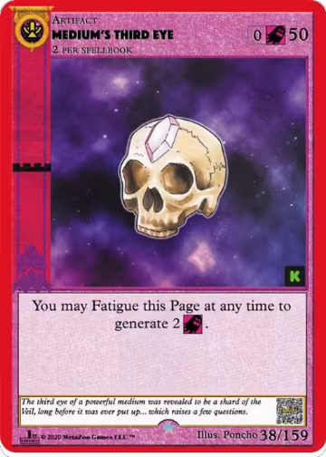 Medium's Third Eye (38), Cryptid Nation: Kickstarter Edition — MetaZoo card price