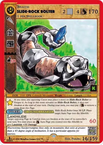 Slide-Rock Bolter (16), Cryptid Nation: Kickstarter Edition — MetaZoo card price