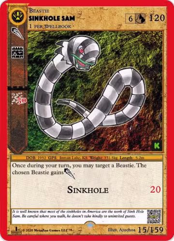 Sinkhole Sam (15), Cryptid Nation: Kickstarter Edition — MetaZoo card price