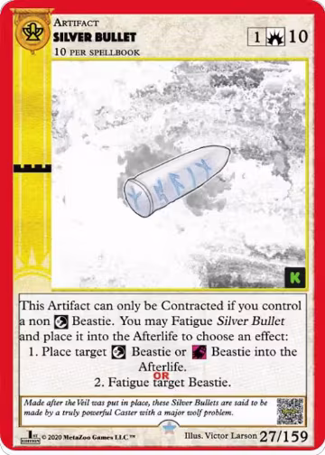 Silver Bullet (27), Cryptid Nation: Kickstarter Edition — MetaZoo card price