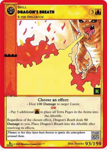Dragon's Breath (93), Cryptid Nation: Kickstarter Edition — MetaZoo card price
