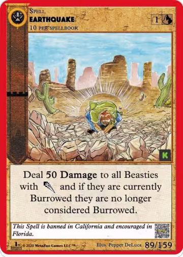 Earthquake (89), Cryptid Nation: Kickstarter Edition — MetaZoo card price