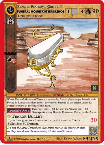 Funeral Mountain Terrashot (83), Cryptid Nation: Kickstarter Edition — MetaZoo card price