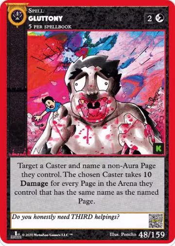 Gluttony (48), Cryptid Nation: Kickstarter Edition — MetaZoo card price