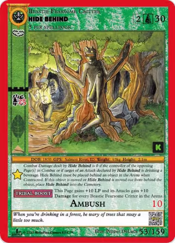 Hide Behind (53), Cryptid Nation: Kickstarter Edition — MetaZoo card price