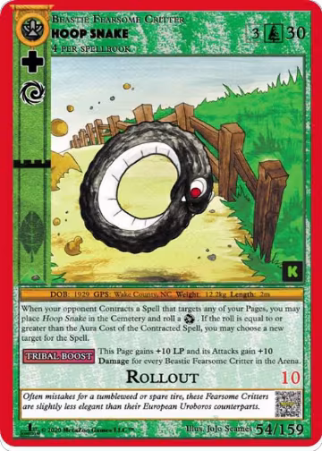 Hoop Snake (54), Cryptid Nation: Kickstarter Edition — MetaZoo card price