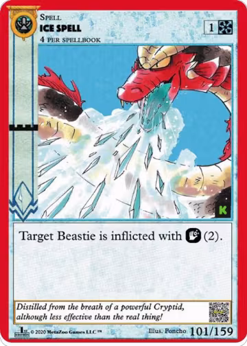 Ice Spell (101), Cryptid Nation: Kickstarter Edition — MetaZoo card price