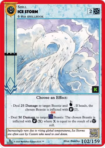 Ice Storm (102), Cryptid Nation: Kickstarter Edition — MetaZoo card price