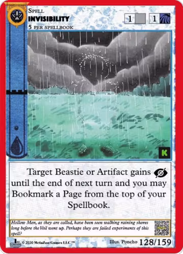 Invisibility (128), Cryptid Nation: Kickstarter Edition — MetaZoo card price