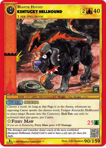 Kentucky Hellhound (90), Cryptid Nation: Kickstarter Edition — MetaZoo card price