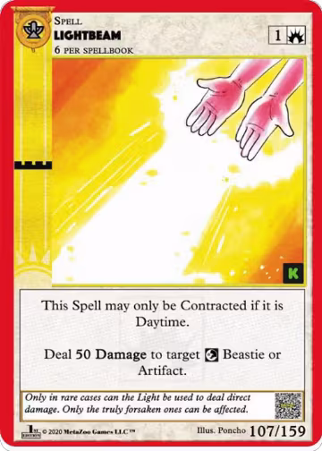Light Beam (107), Cryptid Nation: Kickstarter Edition — MetaZoo card price