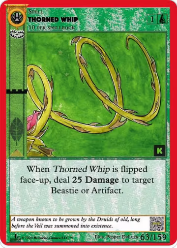 Thorned Whip (63), Cryptid Nation: Kickstarter Edition — MetaZoo card price