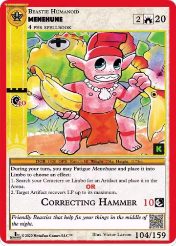 Menehune (104), Cryptid Nation: Kickstarter Edition — MetaZoo card price