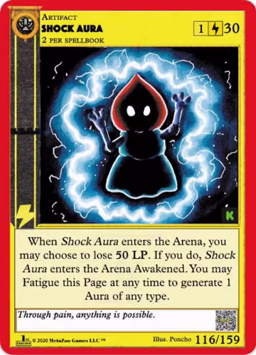 Shock Aura (116), Cryptid Nation: Kickstarter Edition — MetaZoo card price
