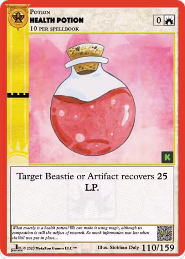 Health Potion (110), Cryptid Nation: Kickstarter Edition — MetaZoo card price