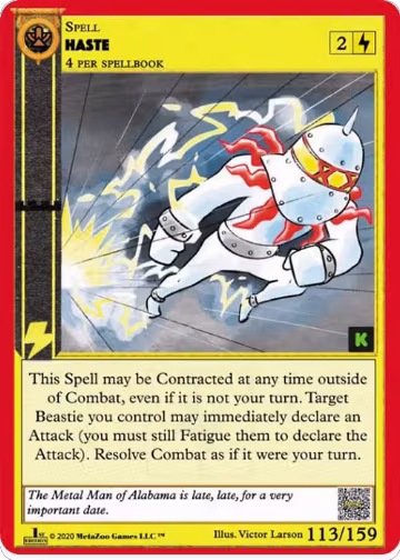 Haste (113), Cryptid Nation: Kickstarter Edition — MetaZoo card price